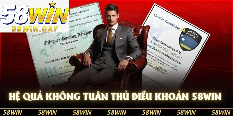 Hệ quả nếu không tuân thủ điều khoản của 58WIN